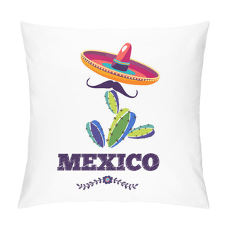 Personality  Mexican Pattern, Holiday Vector Poster Pillow Covers