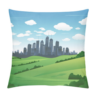 Personality  Big City Suburb Background Pillow Covers