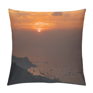 Personality  Beautiful Scenic Landscape With Seascape At Sunset, Ko Tao Island, Thailand  Pillow Covers