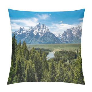 Personality  Snake River Overlook In Grand Teton National Park In Wyoming Pillow Covers