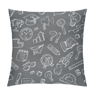 Personality  Back To School Seamless Pattern Pillow Covers