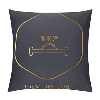 Personality  180 Degrees Angle Golden Line Premium Logo Or Icon Pillow Covers