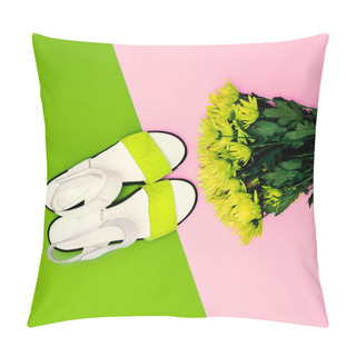 Personality  Fashion Sandals. Fresh Summer. Minimal Style Pillow Covers