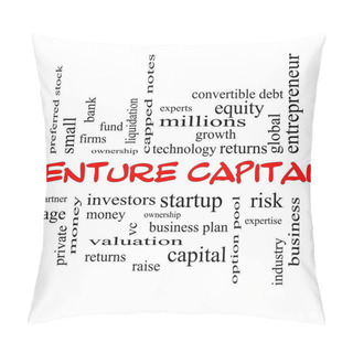 Personality  Venture Capital Word Cloud Concept In Red Caps Pillow Covers