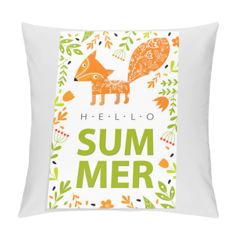 Personality   illustration with wild animals pillow covers