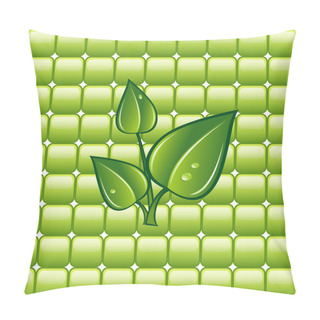 Personality  Abstract Vector Background With Leaves Pillow Covers