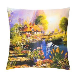 Personality  Landscape Painting Pillow Covers