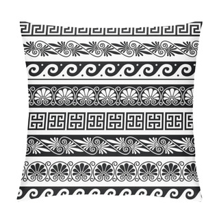 Personality  Ancient Greek Pattern - Seamless Set Of Antique Borders From Greece  Pillow Covers