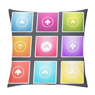 Personality  Vector Set Of Different Colorful Arrows Buttons. Pillow Covers
