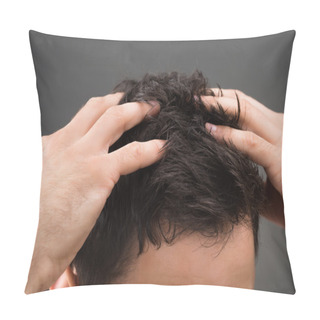 Personality  Man Suffering From Dandruff Pillow Covers