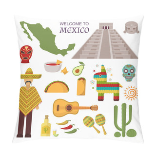 Personality  Vector Welcome To Mexico Set Pillow Covers