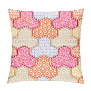 Personality  Seamless Japanese Floral Pattern Pillow Covers