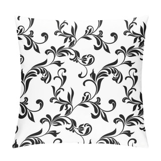 Personality  Seamless Pattern With White Floral Tracery On A White Background Pillow Covers