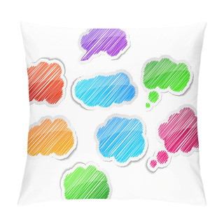 Personality  Hand Drawn Cloud Set. Pillow Covers