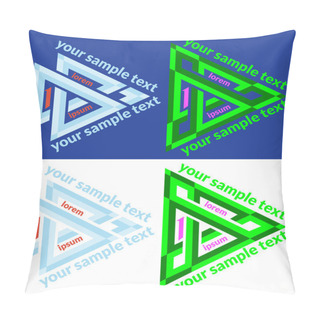Personality  Set Of Vector Icons Of Abstract Triangle Pillow Covers
