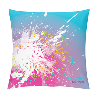 Personality  White And Color Spots And Sprays On A Lilac Background Pillow Covers