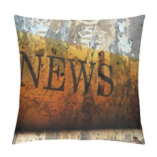 Personality  News Text Grunge Concept Pillow Covers