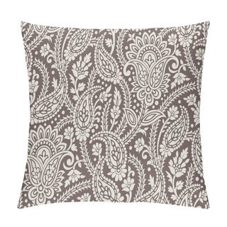 Personality  Seamless Traditional Indian Paisley Wallpaper Pillow Covers