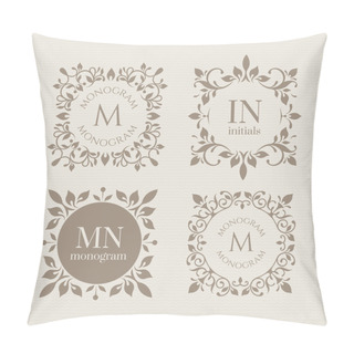 Personality  Floral Monograms For Cards, Invitations, Menus, Labels Pillow Covers