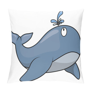 Personality  Cartoon Whale  On White Pillow Covers