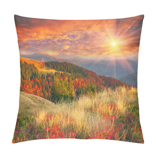 Personality  Carpathians In Autumn Season Pillow Covers
