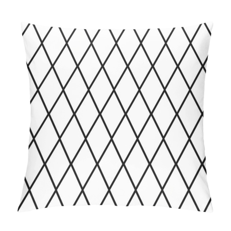 Personality  Black and white Geometric Rhombus seamless pattern. Simple geo background. Lattice pattern. Modern minimalistic modern. Contemporary vector print for fabric, wrapping, stationery, wallpaper and pillow covers