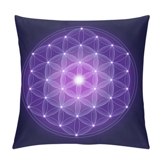 Personality  Bright Flower Of Life With Stars Pillow Covers