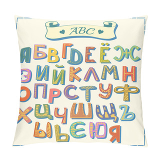 Personality  Cyrillic Alphabet Cartoon Style Pillow Covers