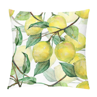 Personality  Seamless Watercolor Pattern Lemon. Pillow Covers
