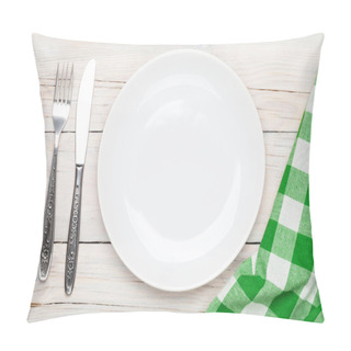 Personality  Empty Plate, Silverware And Towel Pillow Covers