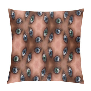 Personality  Eye Tile Pattern Pillow Covers