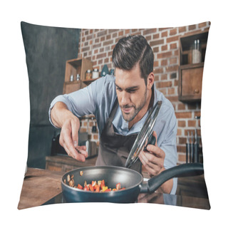 Personality  Young Man Cooking Pillow Covers