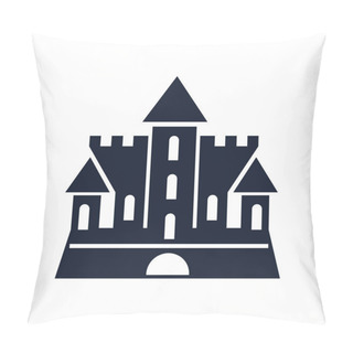 Personality  Castle Icon Vector Isolated On White Background For Your Web And Mobile App Design, Castle Logo Concept Pillow Covers