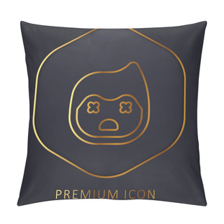 Personality  Boy Golden Line Premium Logo Or Icon Pillow Covers