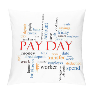 Personality  Pay Day Word Cloud Concept  Pillow Covers