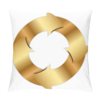 Personality  Vector Gold Arrows Circle Pillow Covers