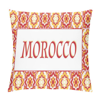Personality  Morocco Travel Banner Vector Pillow Covers