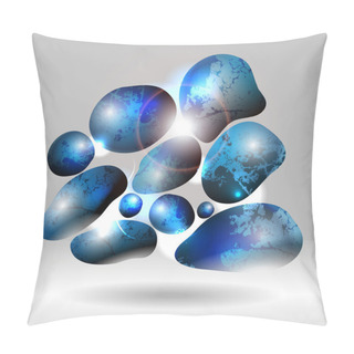 Personality  Vector Blue Stones Vector Illustration  Pillow Covers