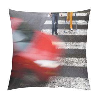 Personality  Car Withh Pedestrians Pillow Covers