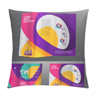 Personality  Abstract Business Brochure Design Pillow Covers
