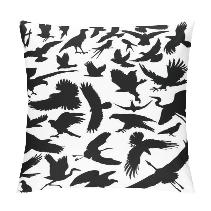 Personality  thirty five flying birds pillow covers