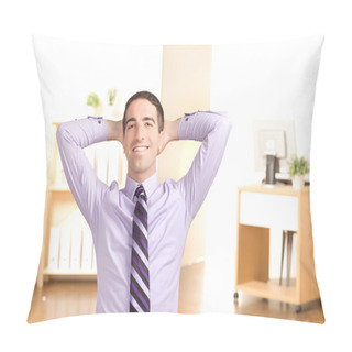 Personality  Executive Relaxing At Work Pillow Covers