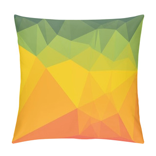 Personality  Abstract Green, Orange And Yellow Gradient Background Pillow Covers