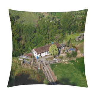 Personality  RURAL AREA_CALDAS_COLOMBIA_The Architecture Of The Coffee Cultural Landscape Has Its Origins In Spanish Colonial Architecture, And Is Expressed In The Use Of Common Materials In Pre-Hispanic Housing. Pillow Covers