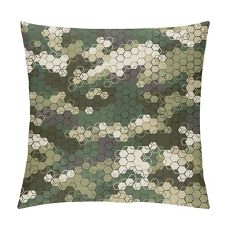 Personality  Texture Military Camouflage Seamless Pattern. Abstract Army Vector Illustration Pillow Covers