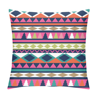 Personality  Seamless Vector Tribal Texture. Tribal Vector Pattern. Colorful  Pillow Covers