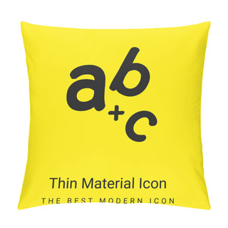 Personality  Alphabet Minimal Bright Yellow Material Icon Pillow Covers