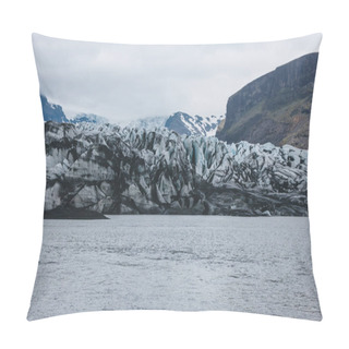 Personality  Glacier Skaftafellsjkull And Snowy Mountains Against Cloudy Sky In Skaftafell National Park In Iceland  Pillow Covers