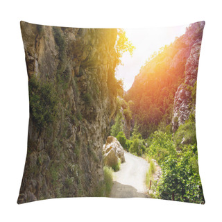 Personality  Pedestrian Walkway Among Cliffs  Pillow Covers