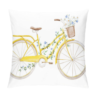 Personality  Watercolor Bike Bicycle Pillow Covers